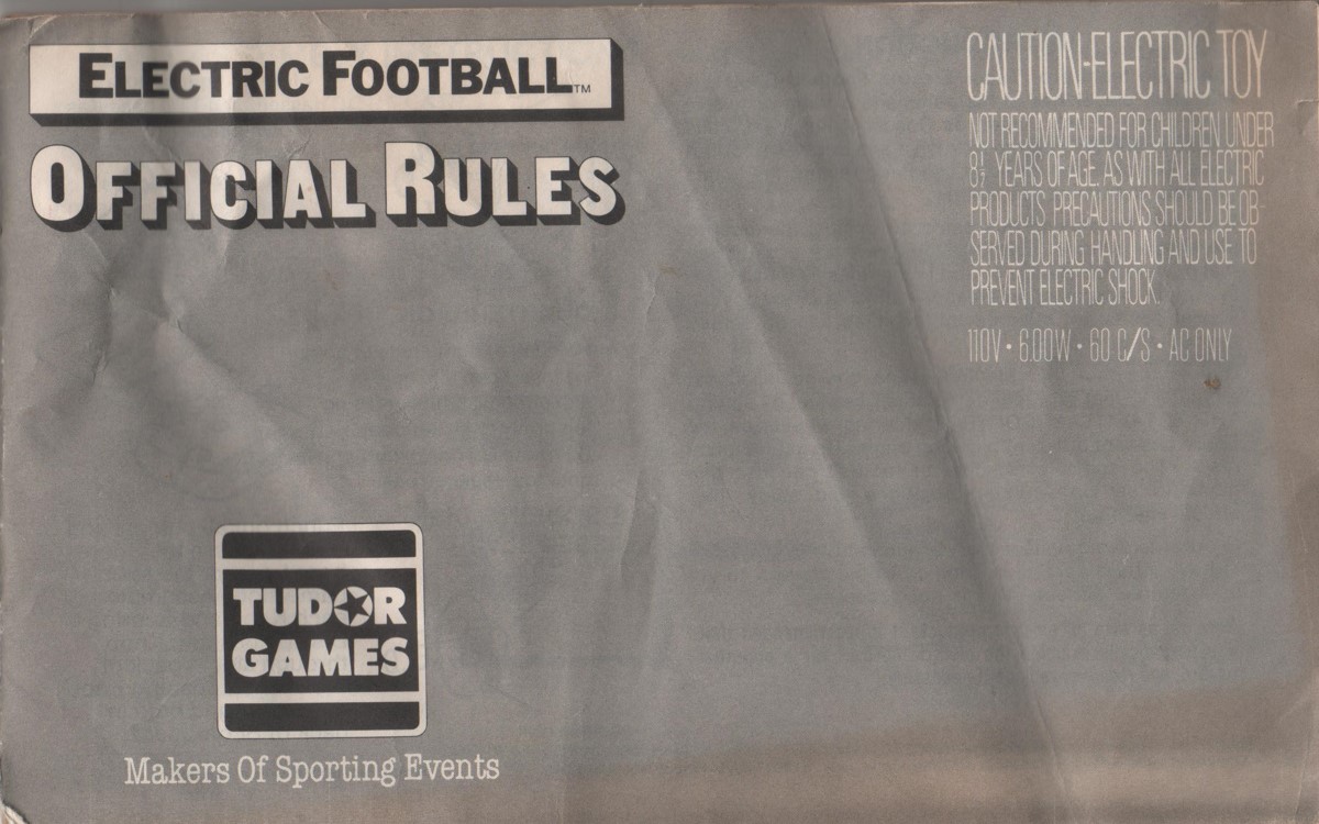 1980 Tudor Electric Football Cover